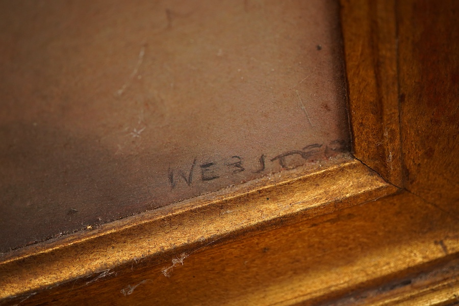 After T. Webster, ‘The Puppets’, oleograph on canvas, 59 x 49cm, gilt frame